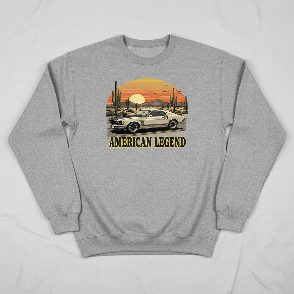 American Legend Classic Car Graphic Sweatshirt