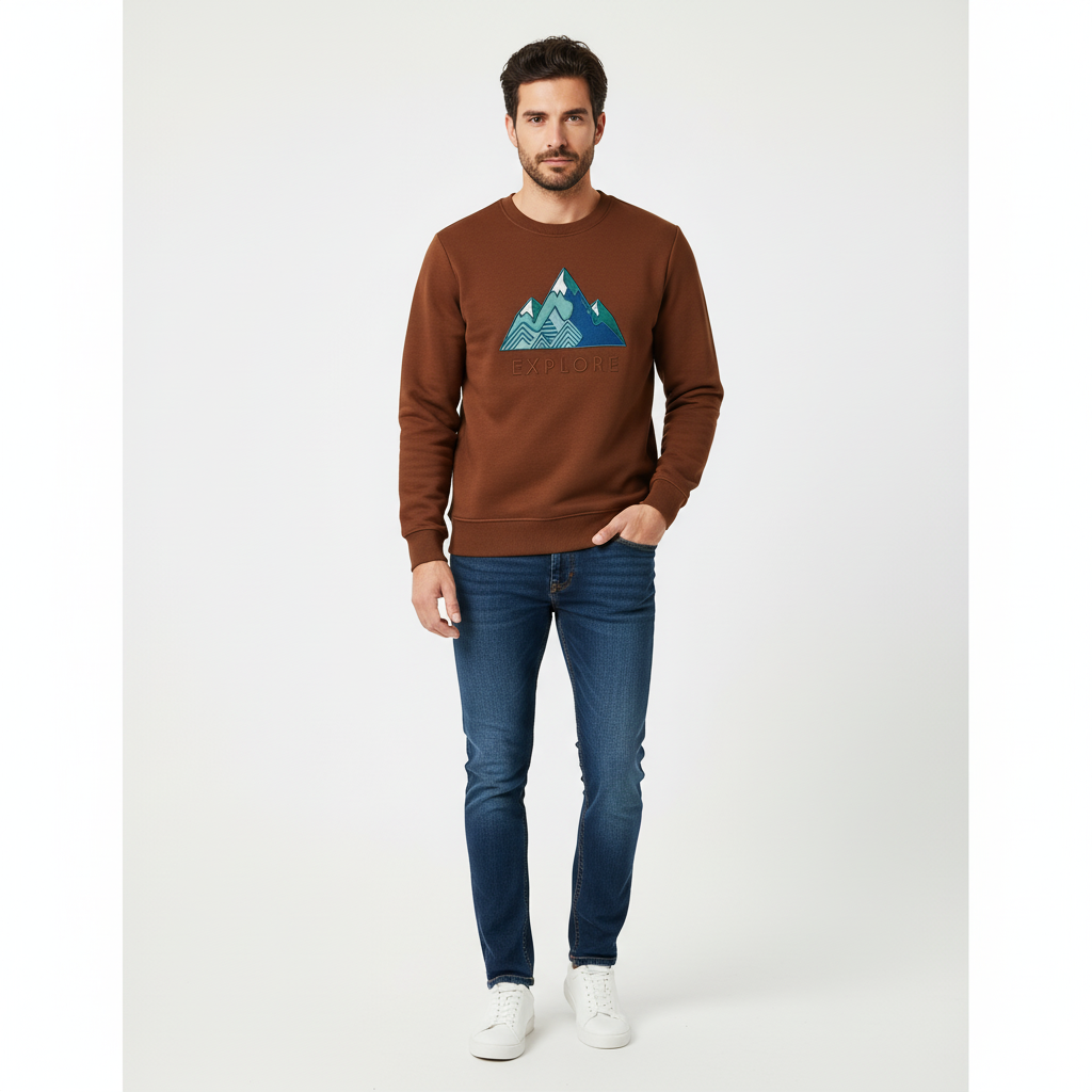 Explore Adventure Mountain Graphic Sweatshirt