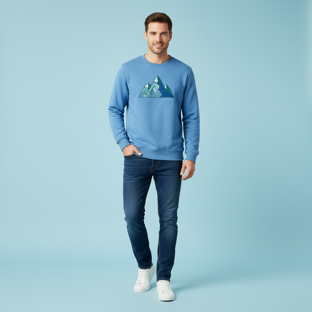 Explore Adventure Mountain Graphic Sweatshirt