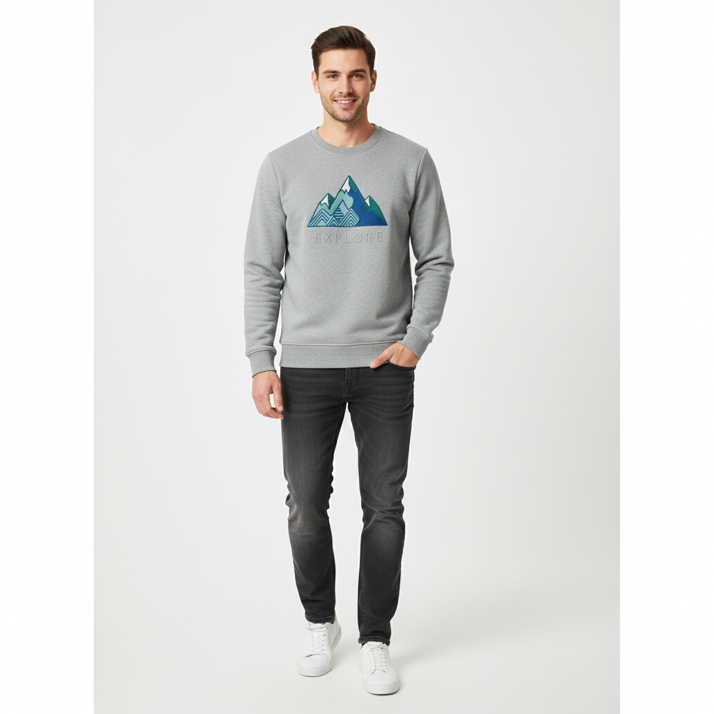 Explore Adventure Mountain Graphic Sweatshirt